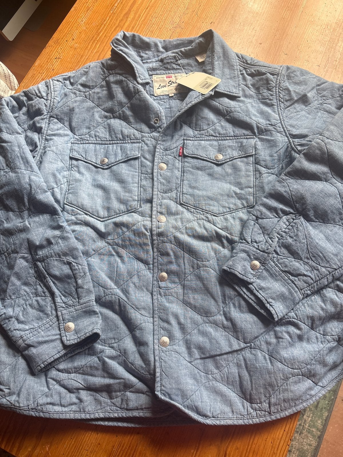 Levi's gewatteerd overhemdjack - Nieuw met kaartjes, Ophalen of Verzenden, Nieuw, Maat 52/54 (L), Blauw