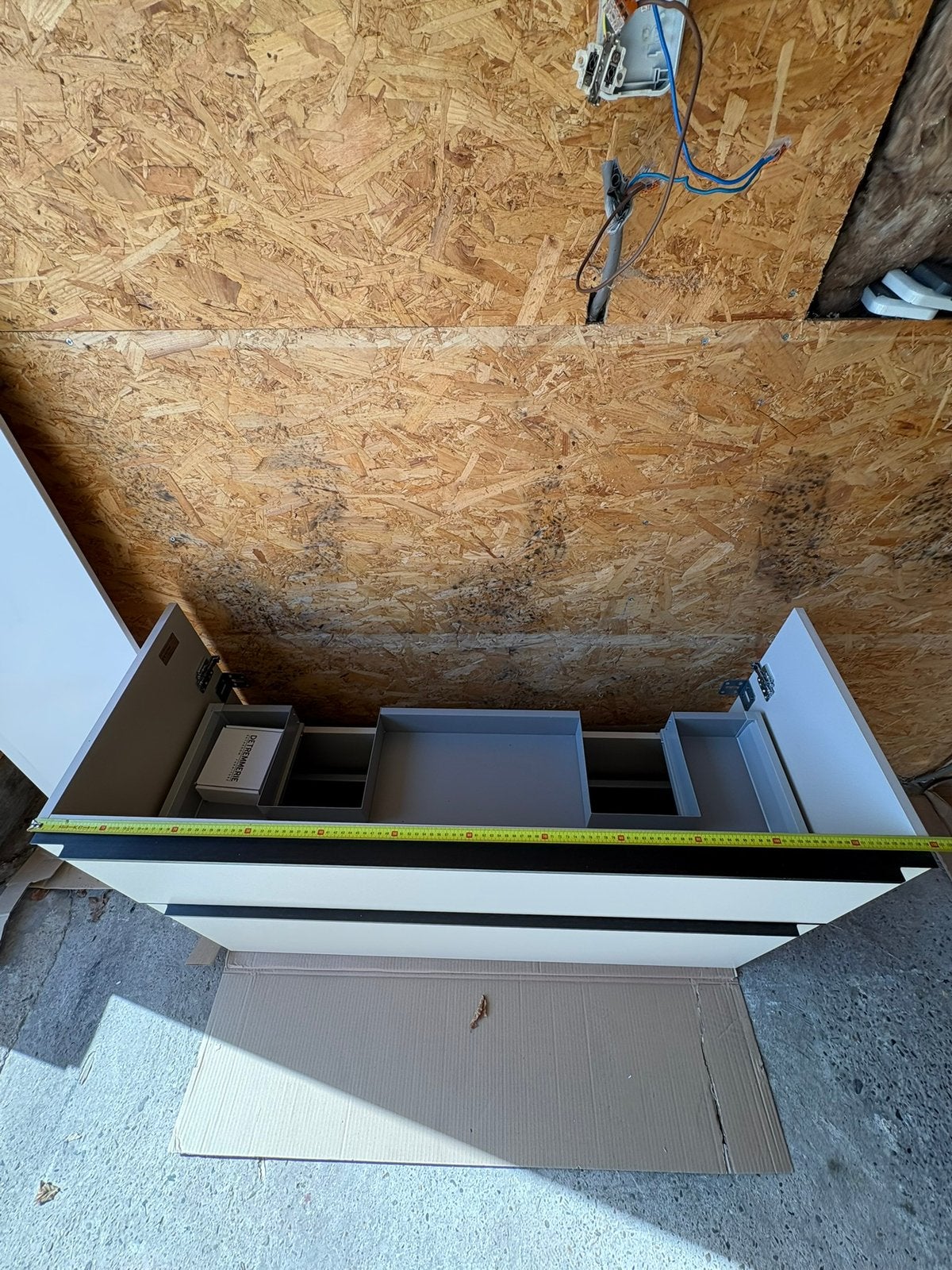 Beige wastafel onderkast, Ophalen, 100 tot 150 cm, Nieuw, Minder dan 100 cm