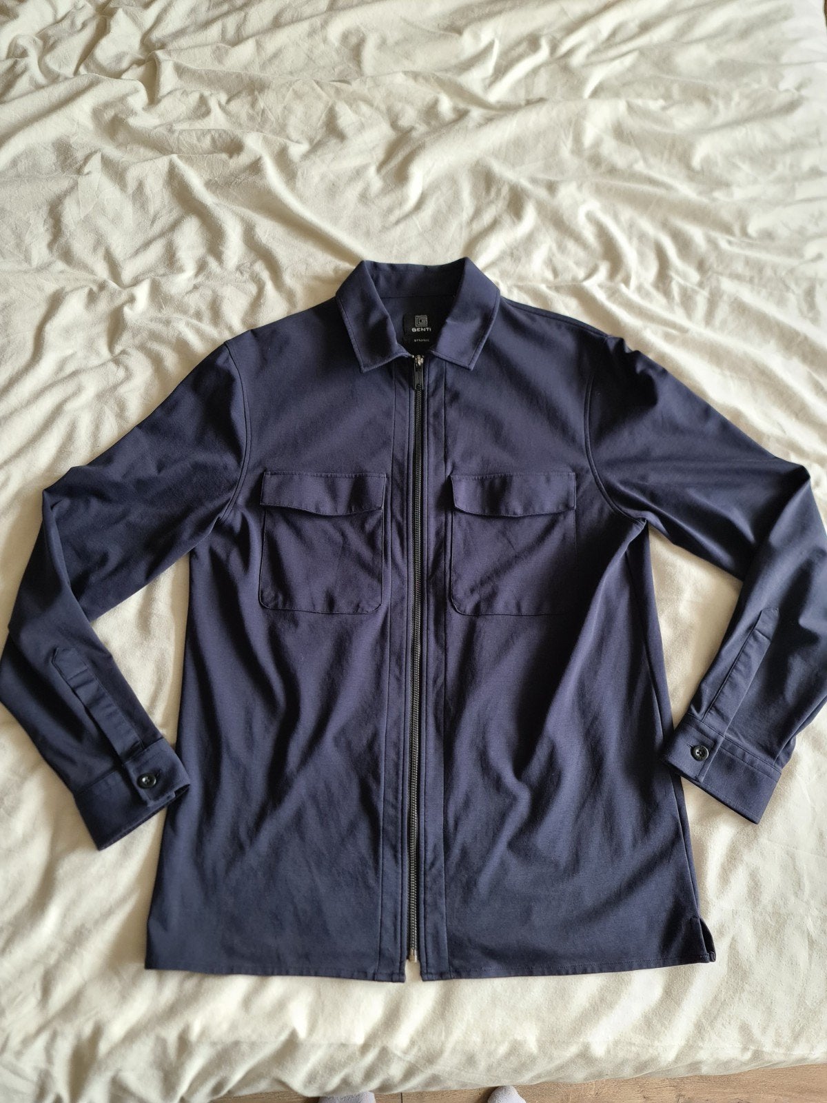 genti overshirt navy blue (m), Kleding | Heren, Blauw, Nieuw, Genti, Halswijdte 39/40 (M)