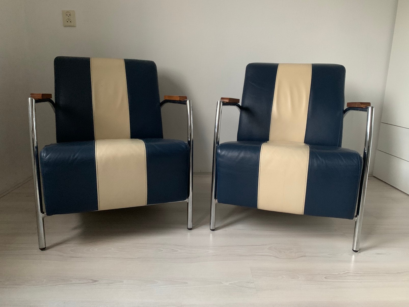 Montel design fauteuils (2 stuks), Ophalen, Gebruikt, Modern, 50 tot 75 cm