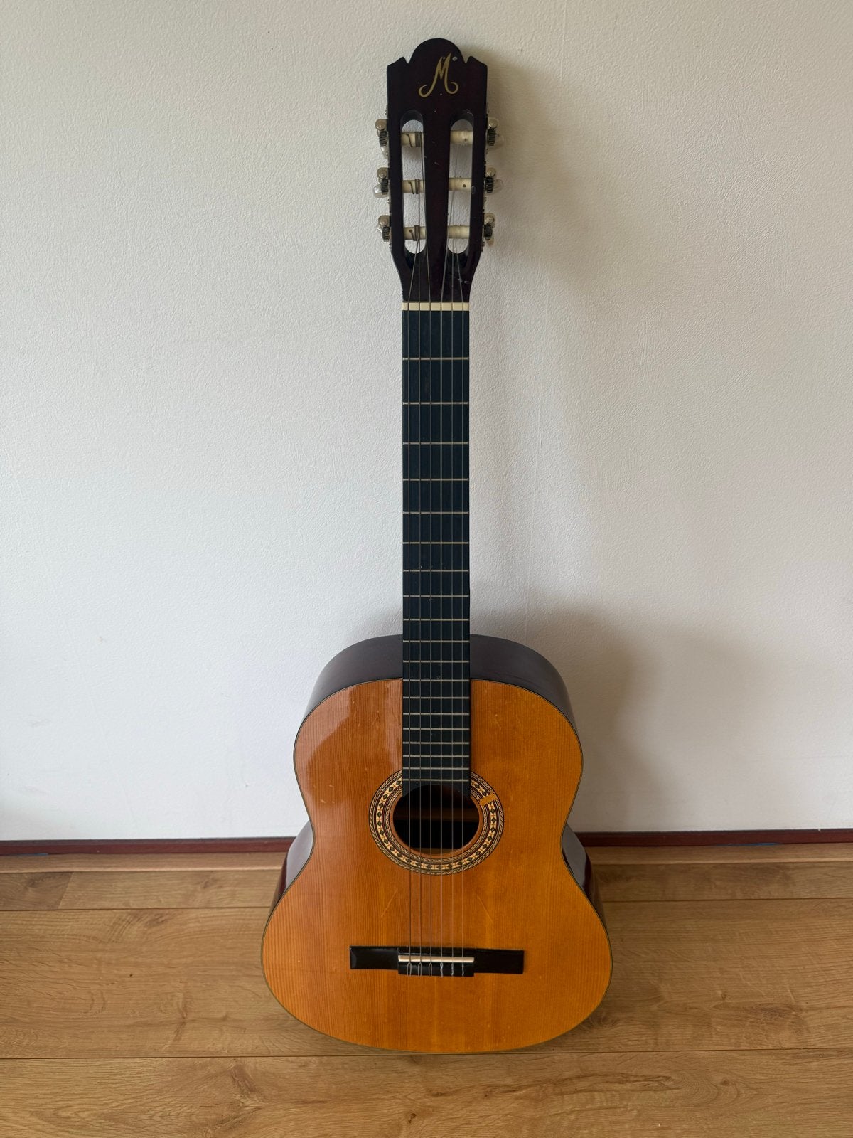Klassieke gitaar met hoes, capo, plectrums en gitaarboek, Ophalen, Gebruikt, Klassieke of Spaanse gitaar, Met koffer