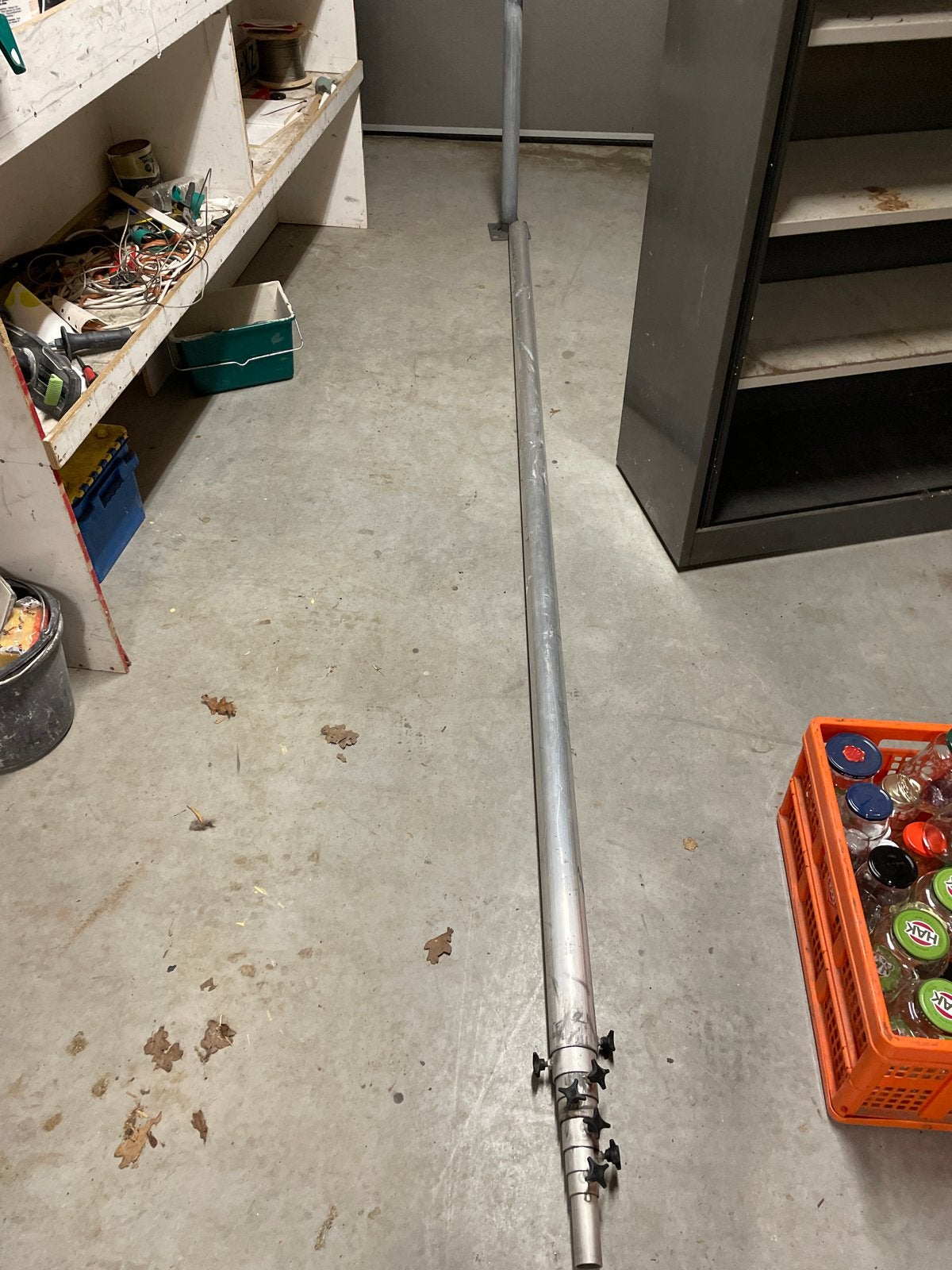 Uitschuifbare aluminium mast, maximaal 18 meter, Telecommunicatie, Ophalen of Verzenden, Gebruikt, Mast