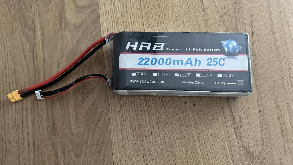 HRB 4S lipo 22.000mAh, Ophalen, Gebruikt