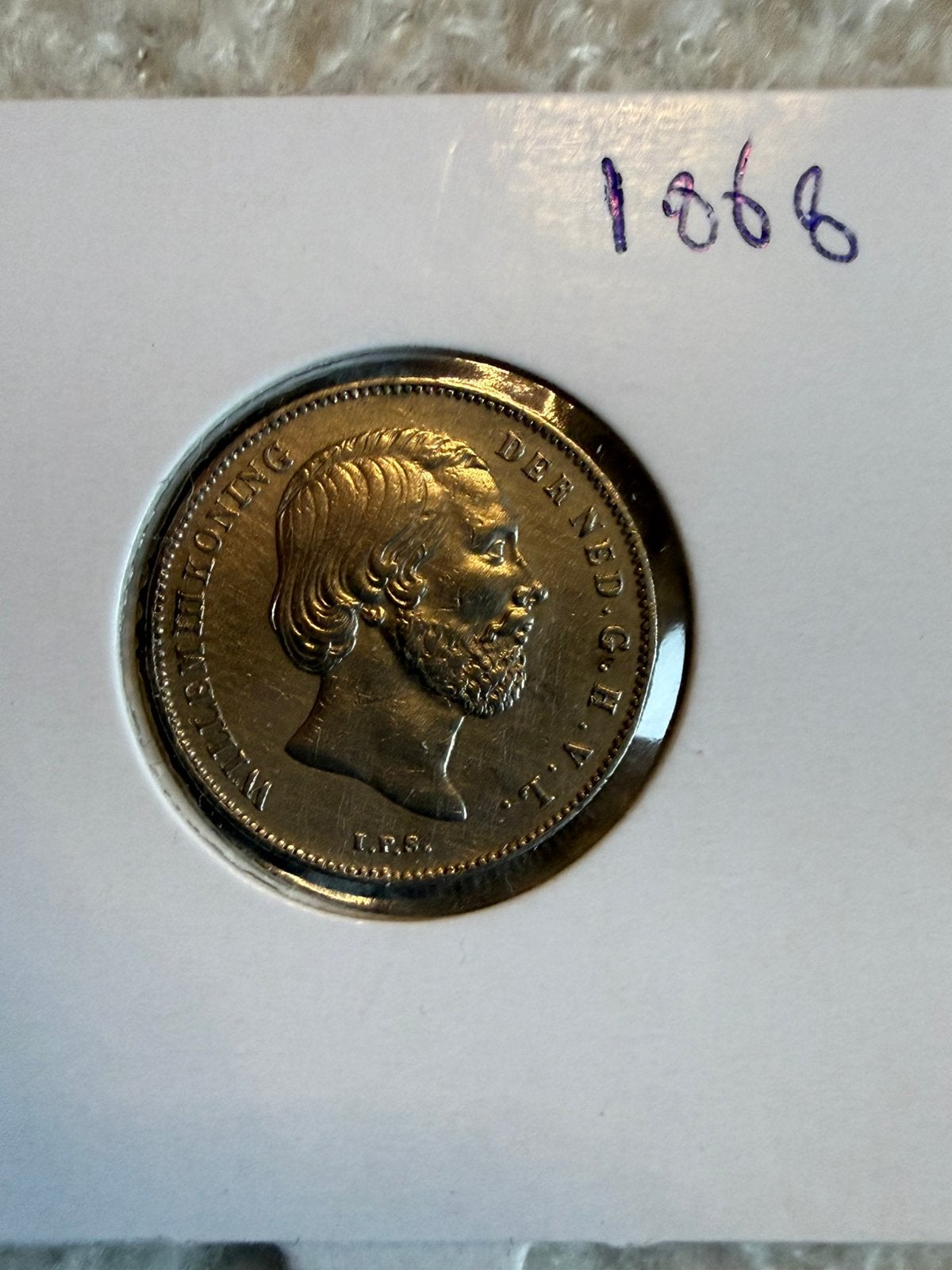 Halve gulden 1868 Willem III, ½ gulden, Koning Willem III, Zilver, Ophalen of Verzenden