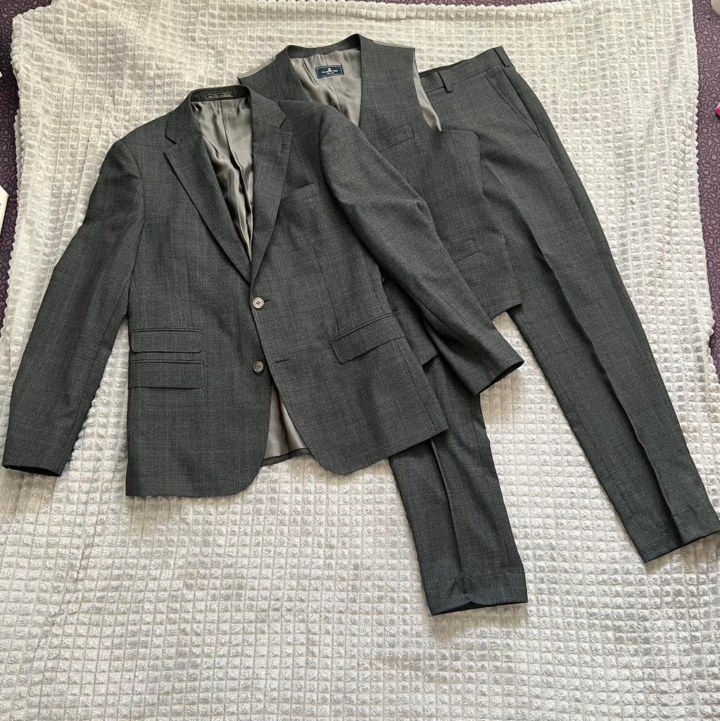 The Society Shop pak maat 50 3 delig wol kostuum heren, Kleding | Heren, Kostuums en Colberts, Ophalen of Verzenden, Zo goed als nieuw