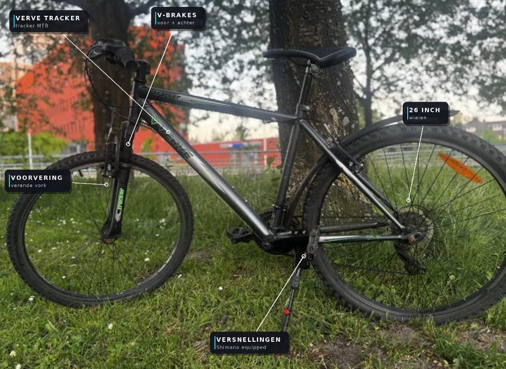 Verve Tracker mountainbike 26 inch, met voorvering, Ophalen, Gebruikt, Overige merken
