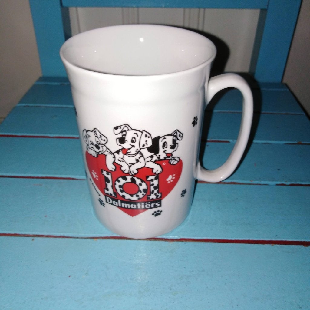 101 Dalmatiers mokken 4 stuks, Verzamelen, Ophalen, Overige figuren, Gebruikt, Servies