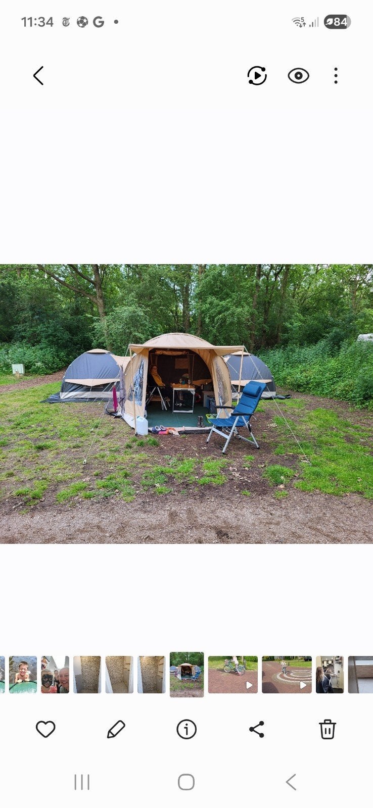 karsten tent met schade, Ophalen, Gebruikt