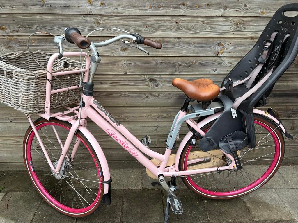 Nette Gazelle Miss Grace damesfiets met mand en kinderzitje, Fietsen en Brommers, Fietsen | Dames | Damesfietsen, Ophalen, Versnellingen