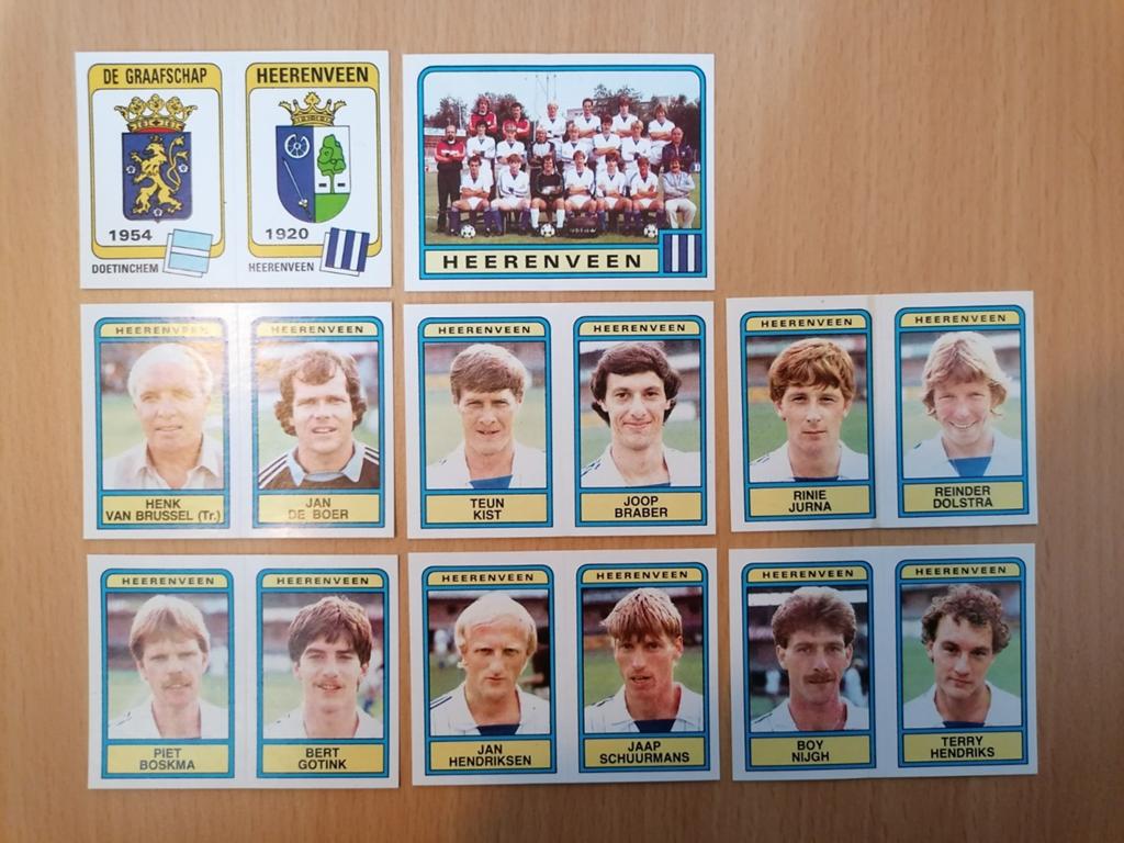 Panini Voetbal 84 Heerenveen compleet., Ophalen of Verzenden, Zo goed als nieuw, Overige binnenlandse clubs, Poster, Plaatje of Sticker