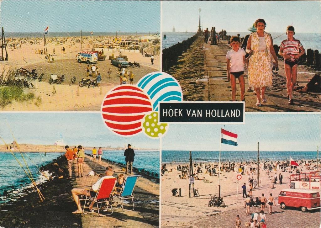 HOEK VAN HOLLAND Strand Pier Vissers, Verzenden, 1960 tot 1980, Gelopen, Zuid-Holland