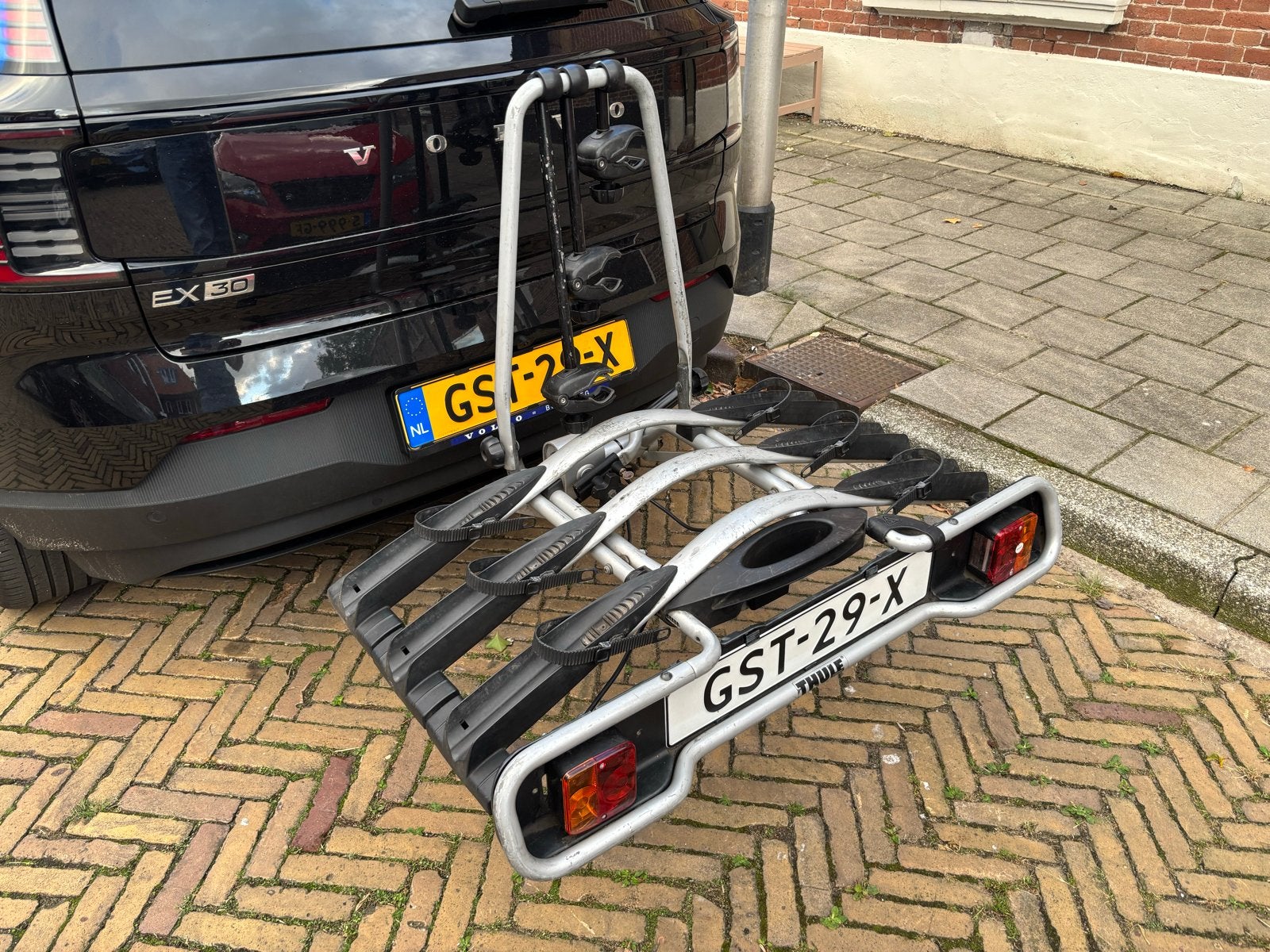 Thule fietsendrager voor 3 fietsen - Trekhaakdrager, Auto diversen, Fietsendragers, Ophalen, 3 fietsen of meer, Gebruikt, Trekhaakdrager