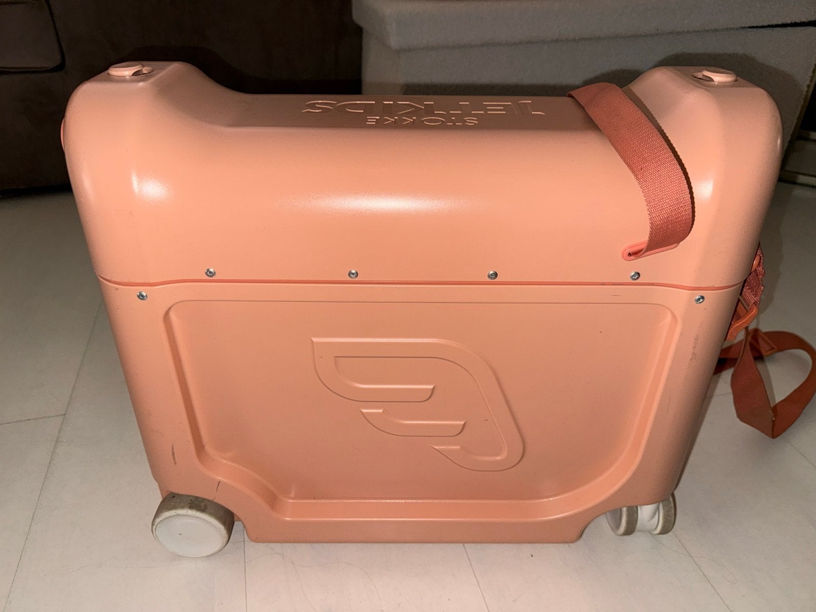 Stokke JetKids BedBox Koffer Roze/Perzik, Ophalen, Gebruikt