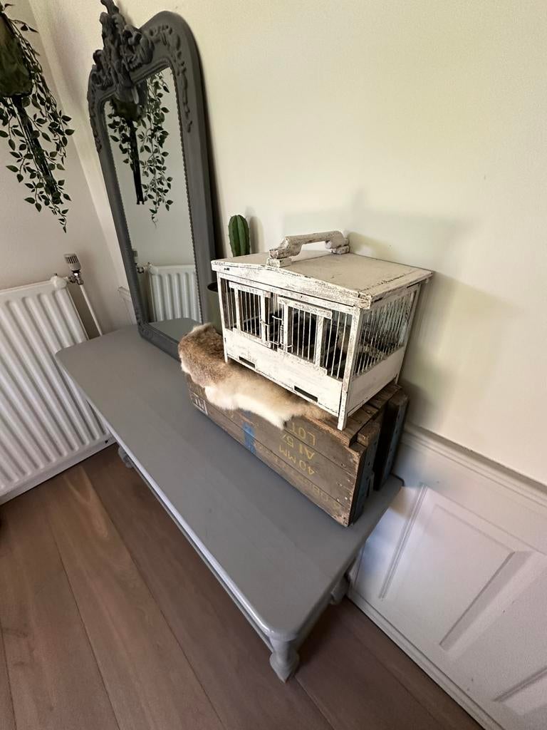 Wit brocante vogelhuisje, Ophalen of Verzenden, Gebruikt