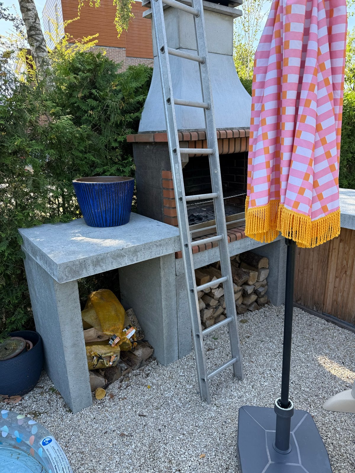 Gebruikte aluminium ladder - ca. 3.5m, Doe-het-zelf en Verbouw, Ladders en Trappen, Ophalen, Gebruikt, Ladder, 2 tot 4 meter
