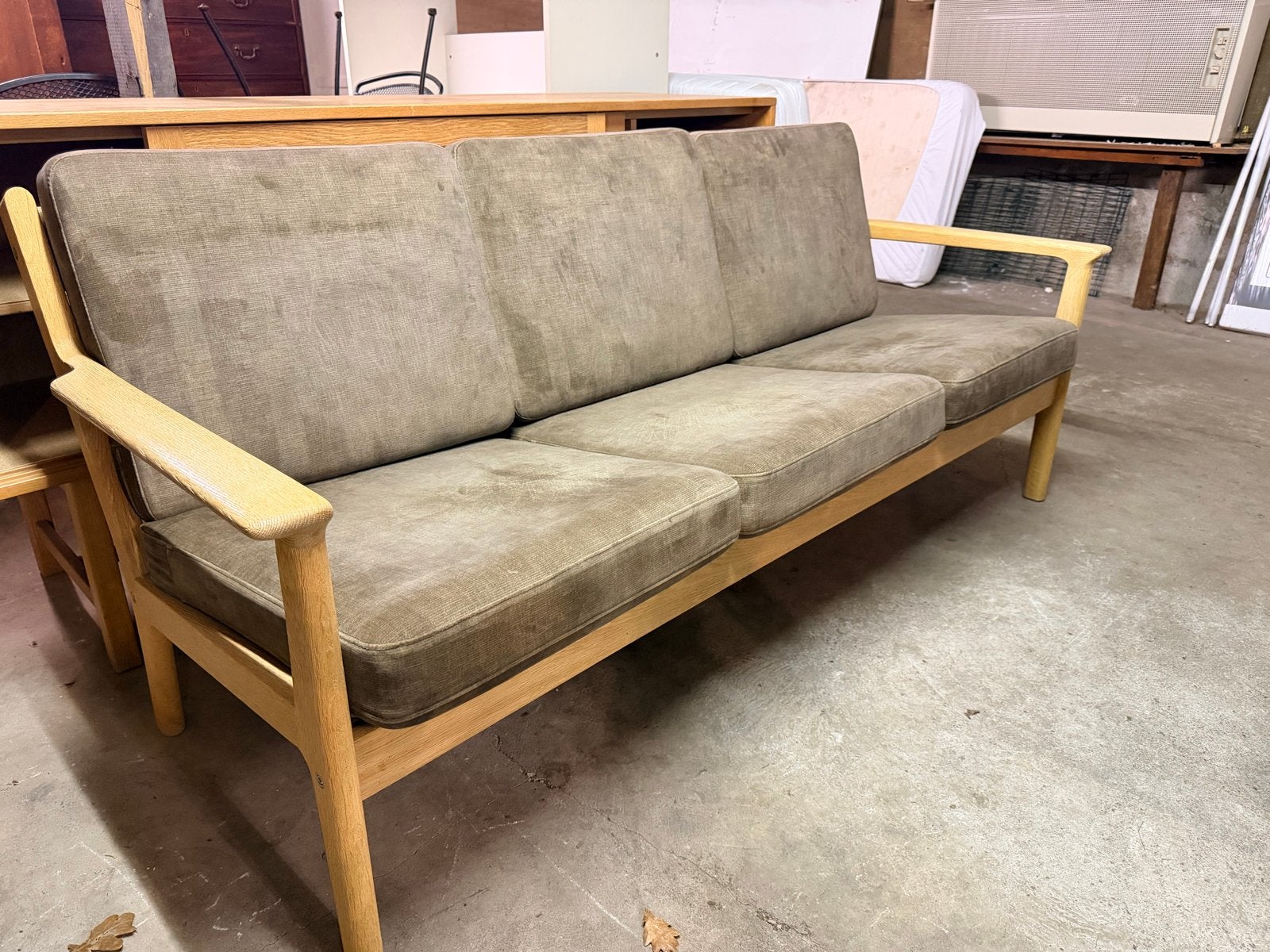 Hans Wegner Scandinavisch design bank Getama, Ophalen, Gebruikt, 150 tot 200 cm, Driepersoons