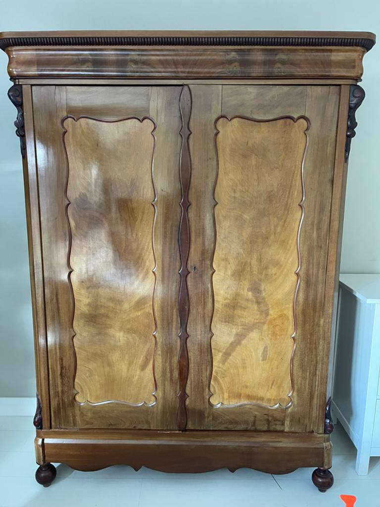 Grote Antieke Biedermeier Linnenkast Meidenkast kast, Huis en Inrichting, Ophalen of Verzenden