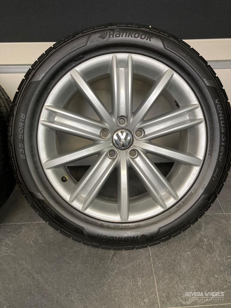18” originele Volkswagen Tiguan 5N0 velgen + banden 5x112, Auto-onderdelen, Banden en Velgen, 18 inch, Gebruikt, -, -