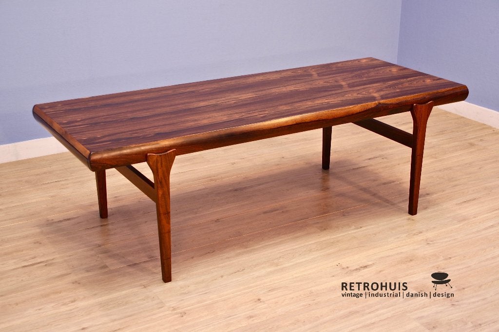 Deense salontafel Andersen palissander vintage 1960s 1950s, Huis en Inrichting, Tafels | Salontafels, Ophalen, Gebruikt, 100 tot 150 cm