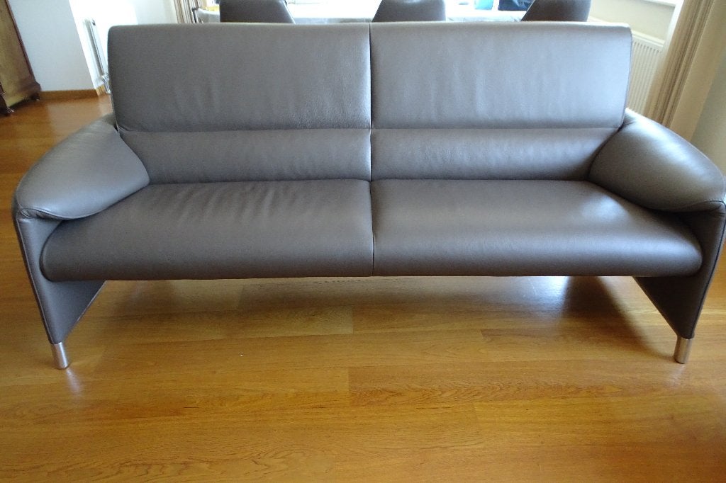 Leolux Felizia bank, leer, Ophalen, 150 tot 200 cm, Tweepersoons, 75 tot 100 cm