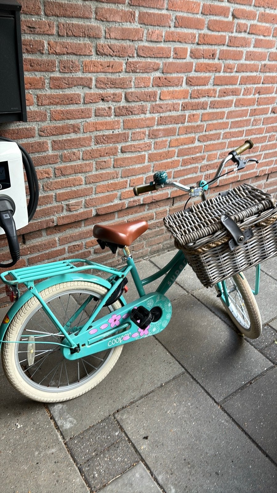 Kinderfiets SuperSuper Cooper 20 inch met mand, Ophalen, Gebruikt, Velgrem, Handrem