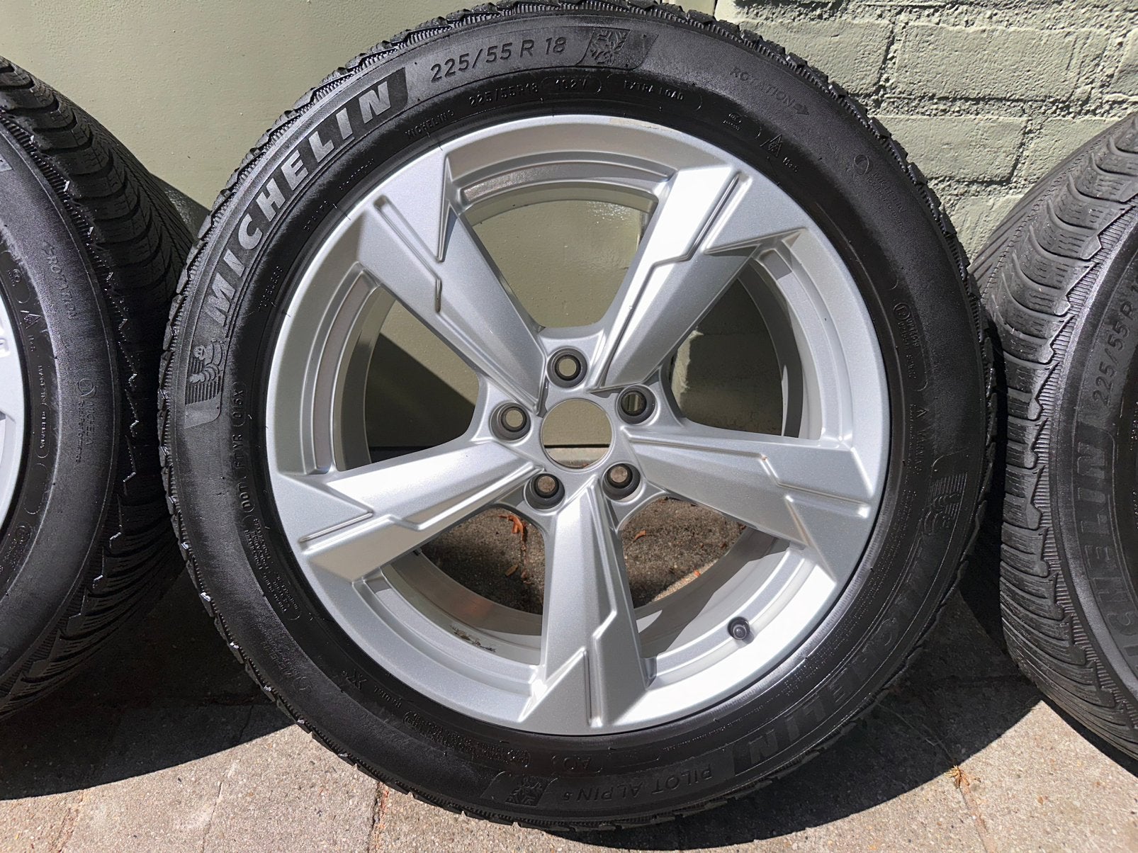 Originele Audi A6 winterset 18 inch! Michelin pilot alpin!, Auto-onderdelen, Ophalen, 18 inch, Banden en Velgen, Winterbanden