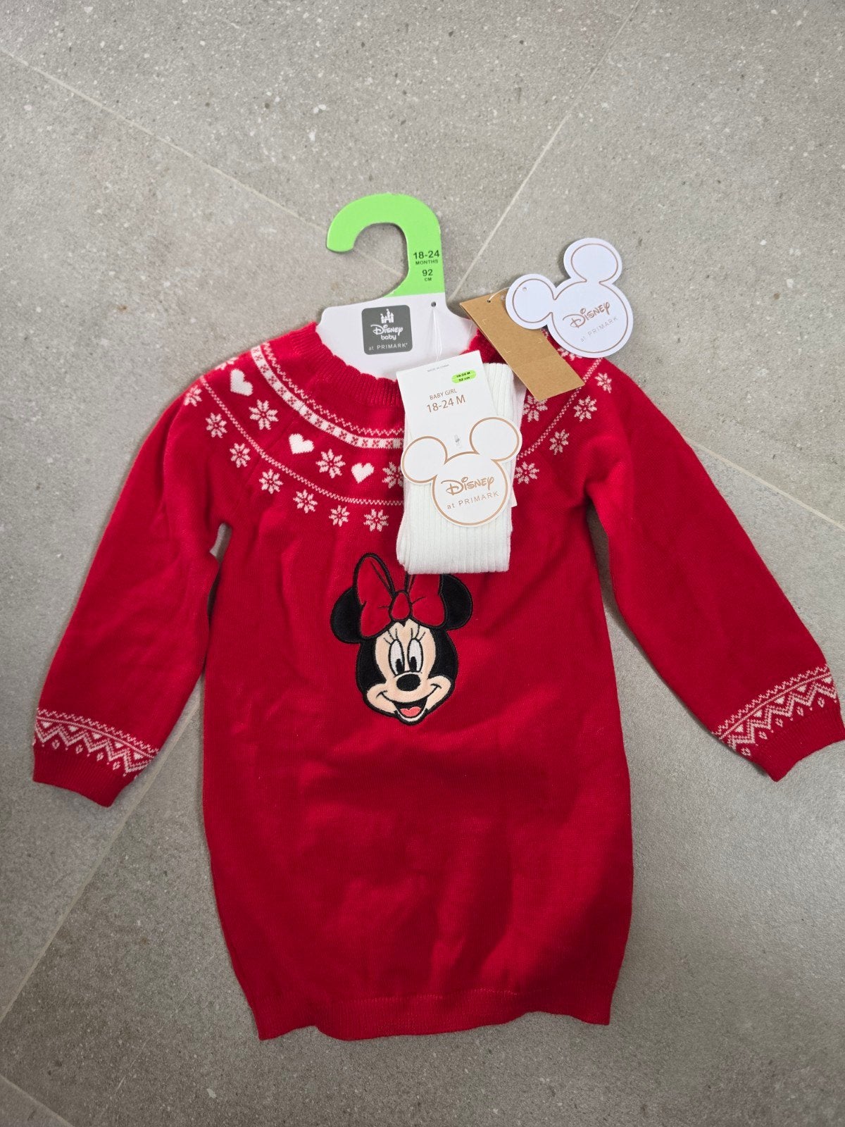 Nieuwe Minnie Mouse (Kerst) jurkje met maillot (18-24M), Ophalen of Verzenden, Nieuw, Disney at Primark, Meisje
