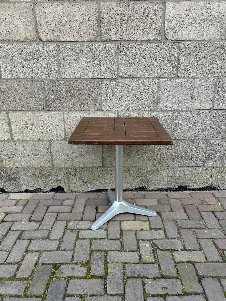 Terrastafel Teak Paris 60x60 – Life Living (gebruikt) 9x, Zakelijke goederen, Horeca | Meubilair en Inrichting, Ophalen, Gebruikt