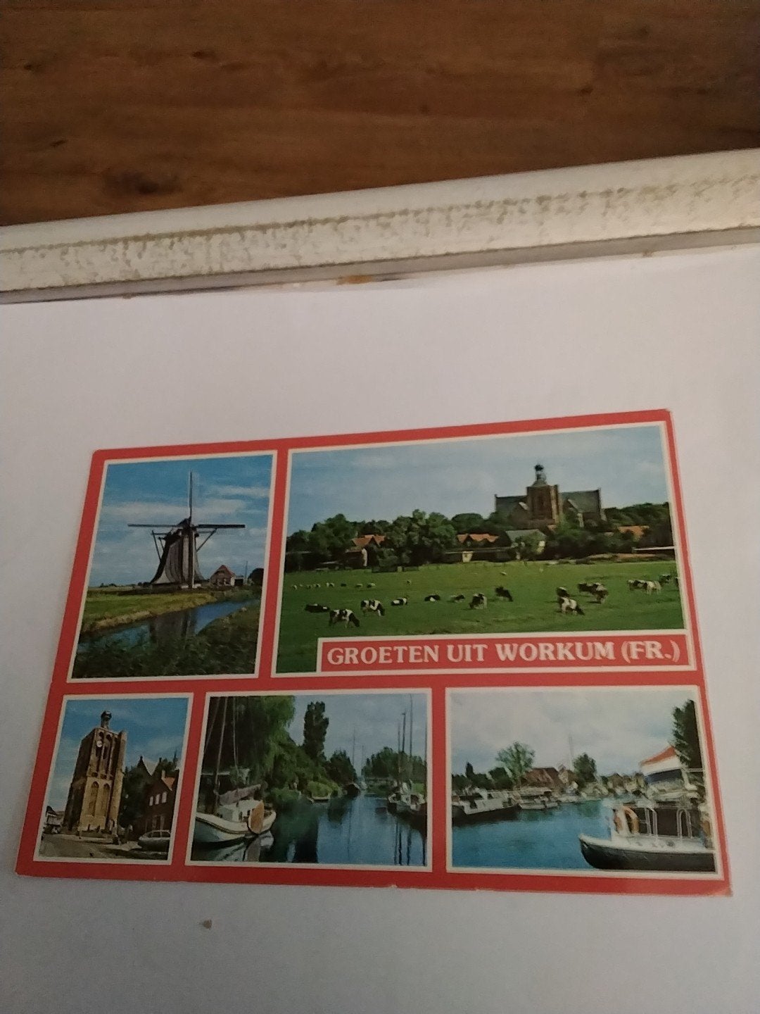 Oude ansichtkaart Workum (Fr.) - Gelopen, Ophalen of Verzenden, 1960 tot 1980, Gelopen, Friesland