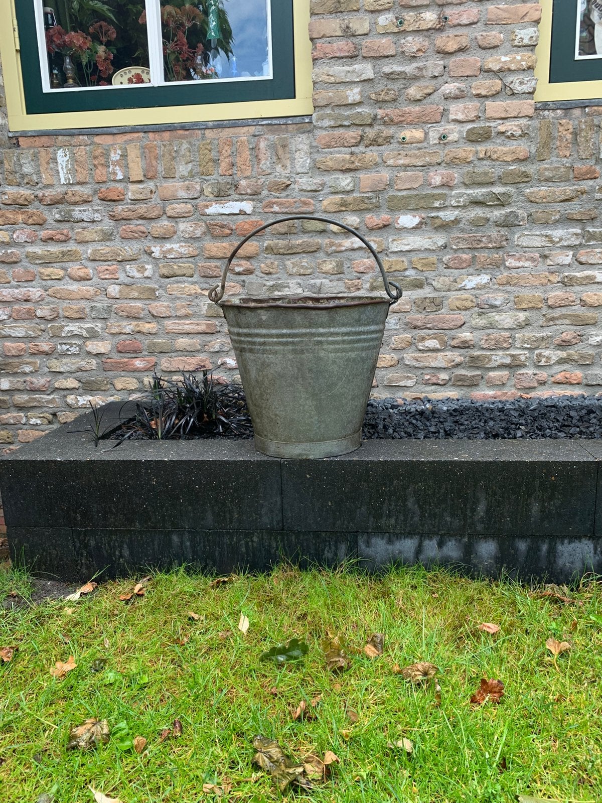 Zink en aardewerk tuindecoratie, Ophalen, Steen, Gebruikt, Minder dan 60 cm