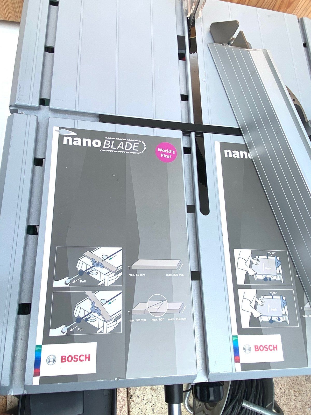 Bosch AdvancedTableCut 52 NanoBlade Tafelzaag, Ophalen, Overige typen, Zo goed als nieuw, 30 tot 70 mm