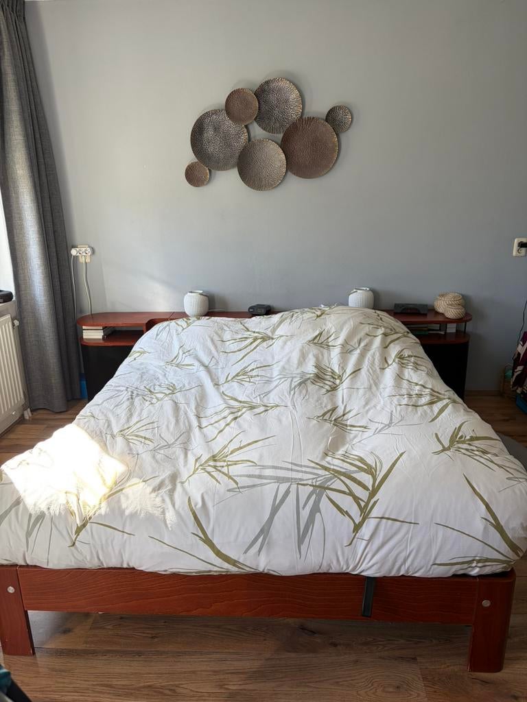 Auping auronde 160x210, Huis en Inrichting, Slaapkamer | Bedden, Gebruikt, Tweepersoons, 160 cm, 210 cm, Hout, Bruin, Verstelbaar