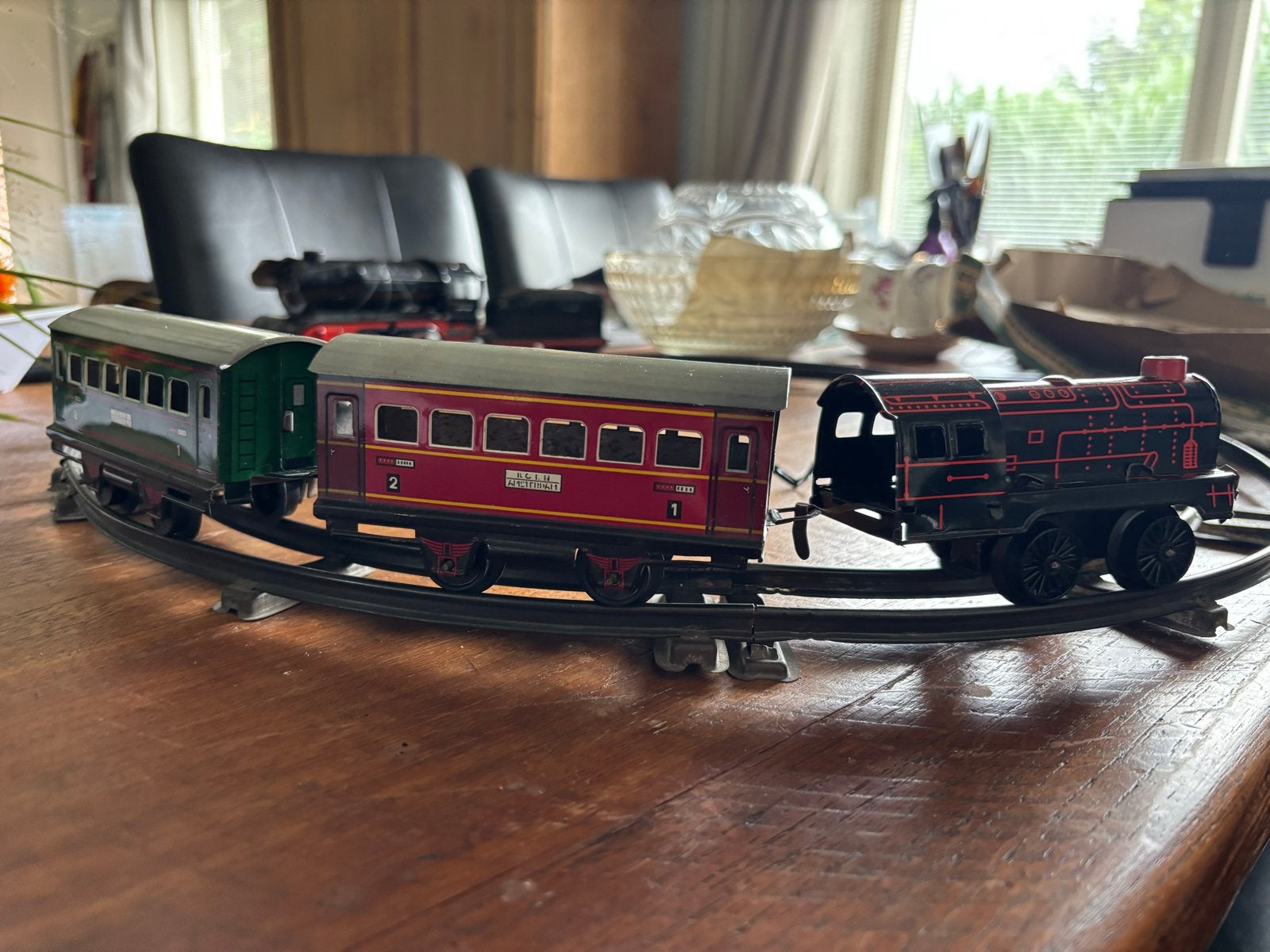 Vintage BUB Treinset met Locomotief en Wagons, Gelijkstroom, Analoog, Ophalen, Overige merken
