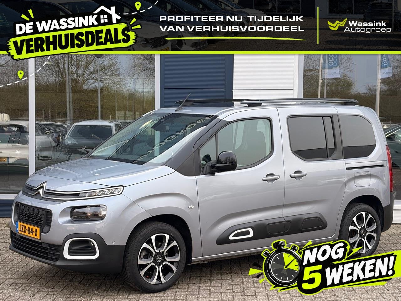 Citroën Berlingo 1.2 Shine 130pk Automaat | Navigatie | Cru, Stof, Gebruikt, 1199 cc, 14 km/l