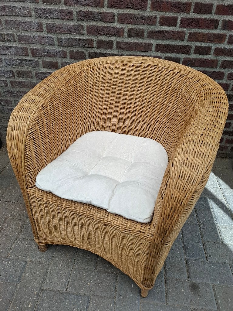 Rieten stoeltjes, Ophalen, Gebruikt, Twee, Bruin