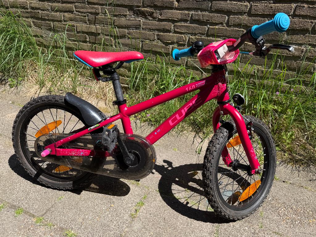 Cube 160 (16 inch) kinderfiets (zo good als new), Ophalen, Terugtraprem, 16 tot 20 inch, Zo goed als nieuw