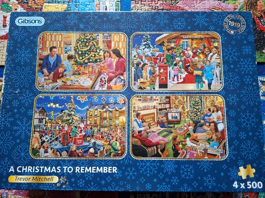 GIBSONS KERTS   4 X 500   CHRISTMAS TO REMEMEMBER, Ophalen of Verzenden, 500 t/m 1500 stukjes, Zo goed als nieuw