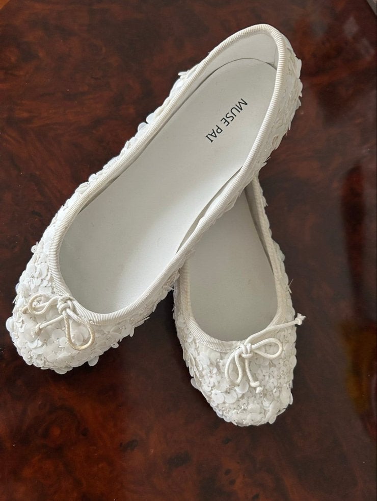 MUSE PAI Witte Ballerina' 37, Verzenden, Wit, Ballerina's, Zo goed als nieuw