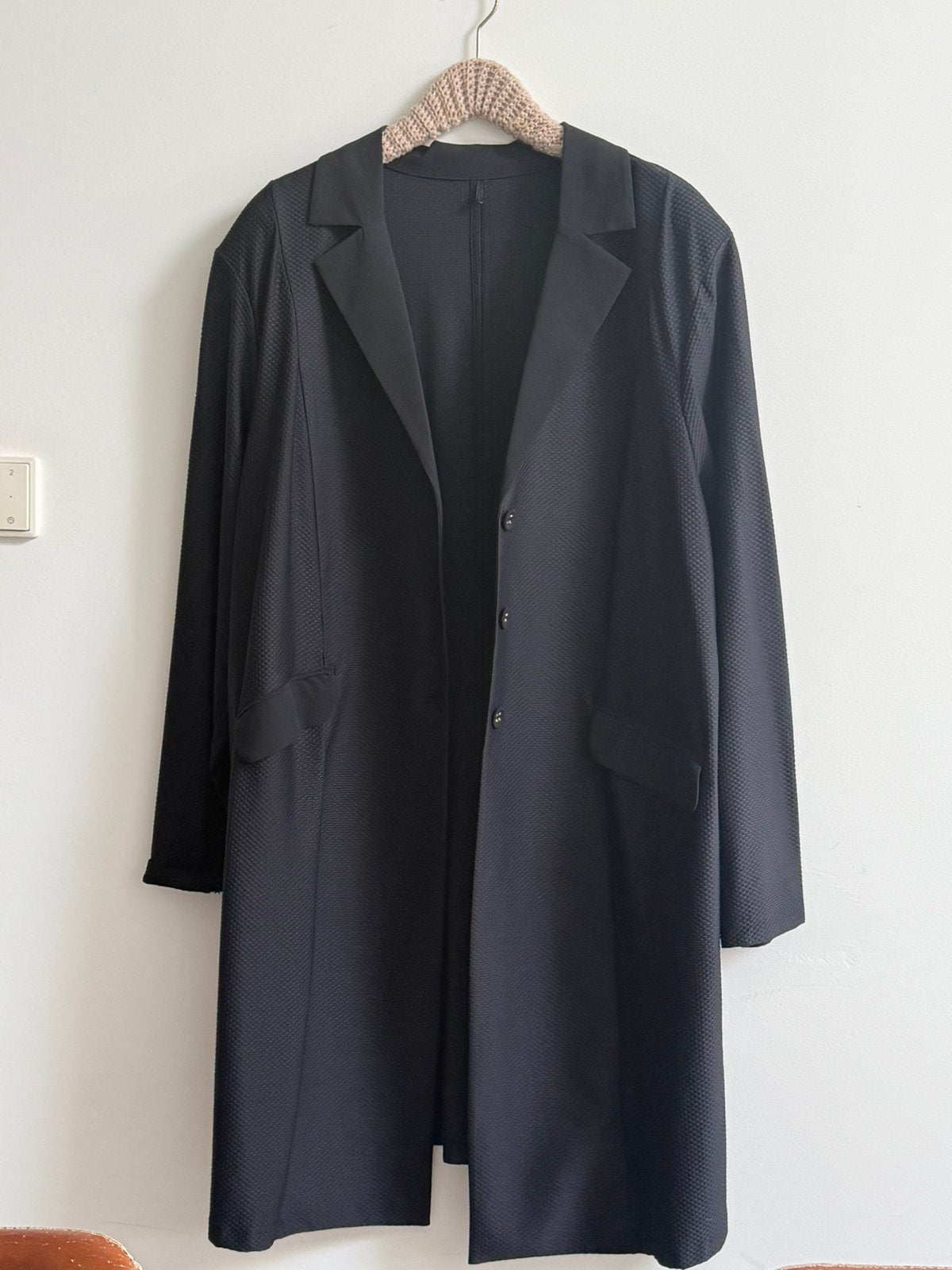 Plusbasics zwarte lange colbert/jas, Kleding | Dames, Grote Maten, Ophalen of Verzenden, Zo goed als nieuw, Zwart, Jasje of Colbert