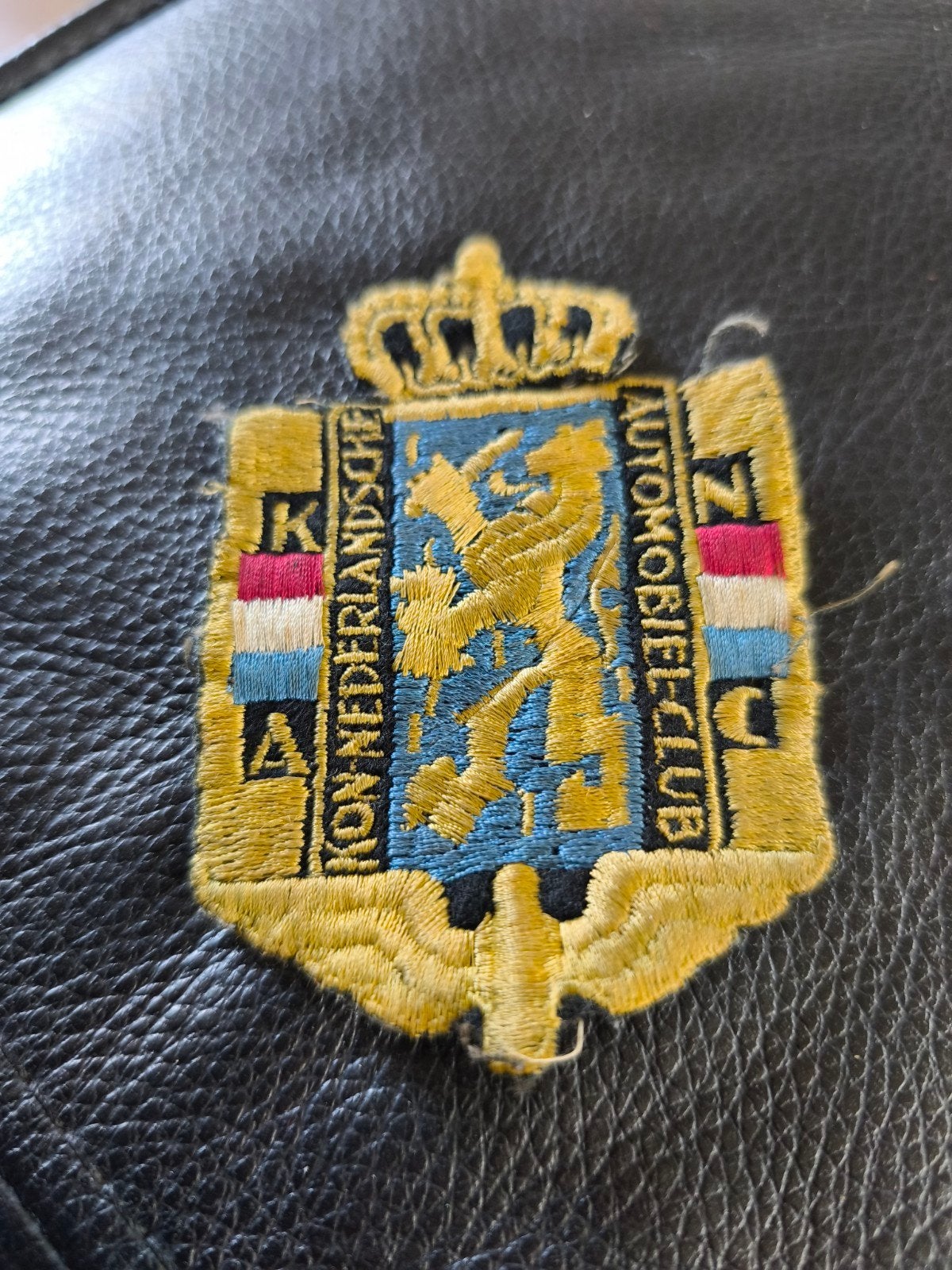 Oud KNAC embleem patch - Koninklijke Nederlandse Automobiel, Ophalen of Verzenden, Gebruikt