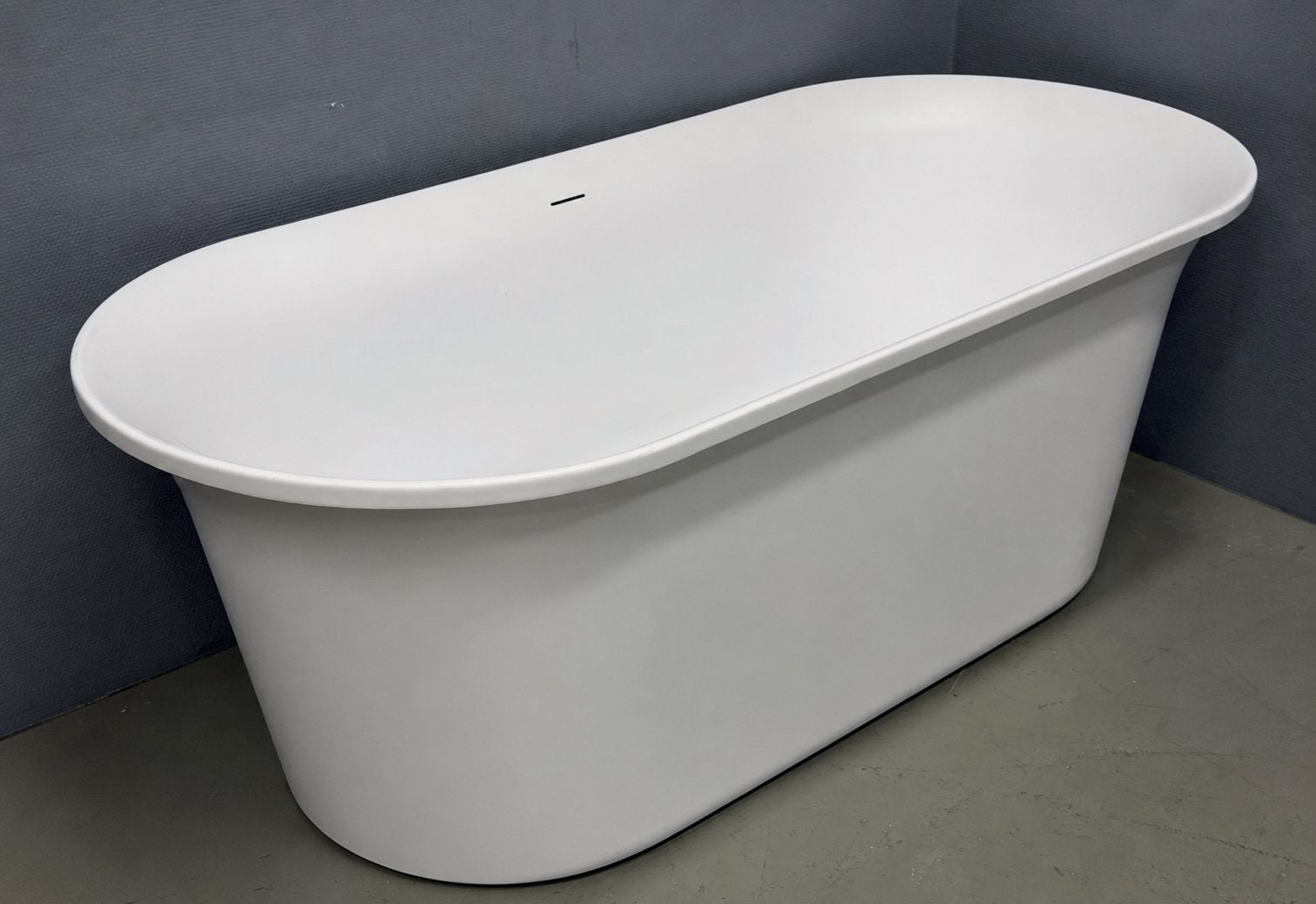 Vrijstaand mat wit bad 170x80 cm incl. waste met gleuf, Ophalen, Gebruikt, Bad