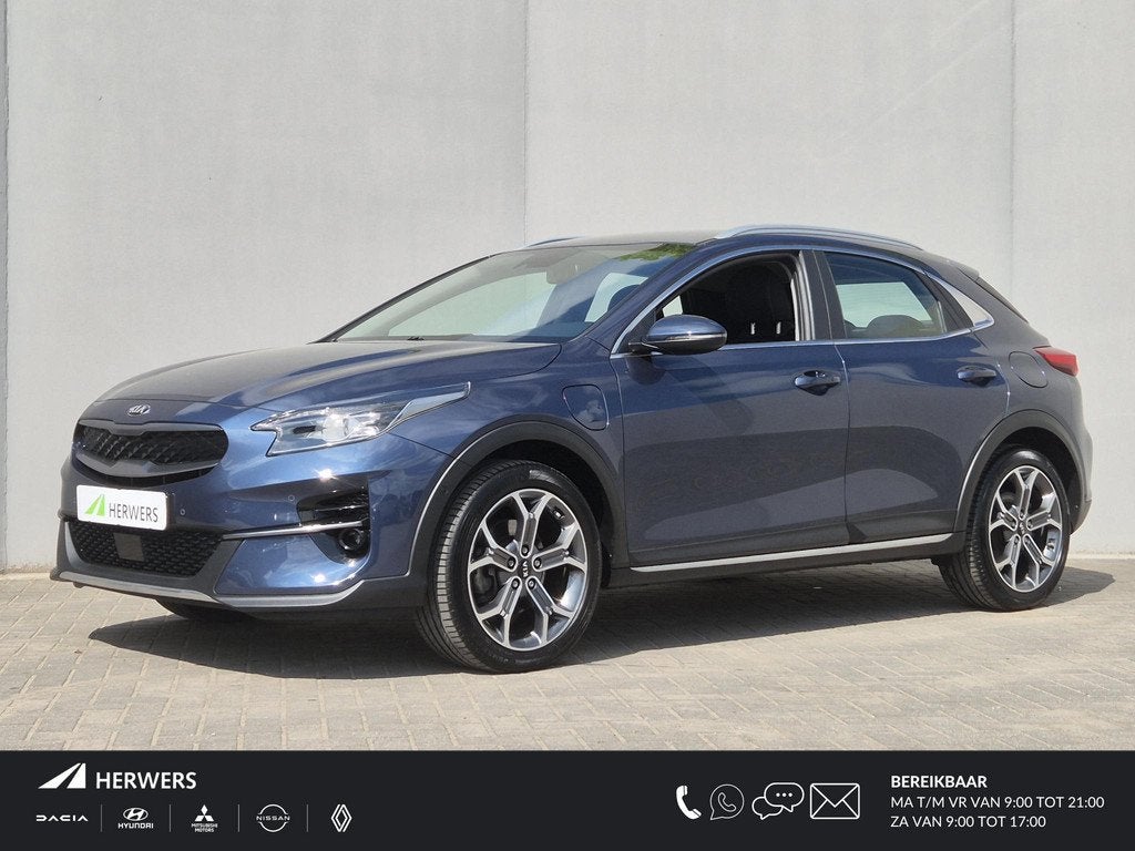 Kia XCeed 1.6 GDi PHEV DynamicPlusLine / Fabrieksgarantie to, Auto's, Kia, XCeed, Gebruikt, Blauw, Leder en Stof