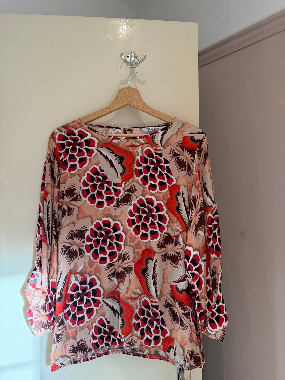 Summum Woman blouse met bloemenprint - Maat 36 (S), Kleding | Dames, Ophalen of Verzenden, Zo goed als nieuw, Maat 36 (S), Meerkleurig