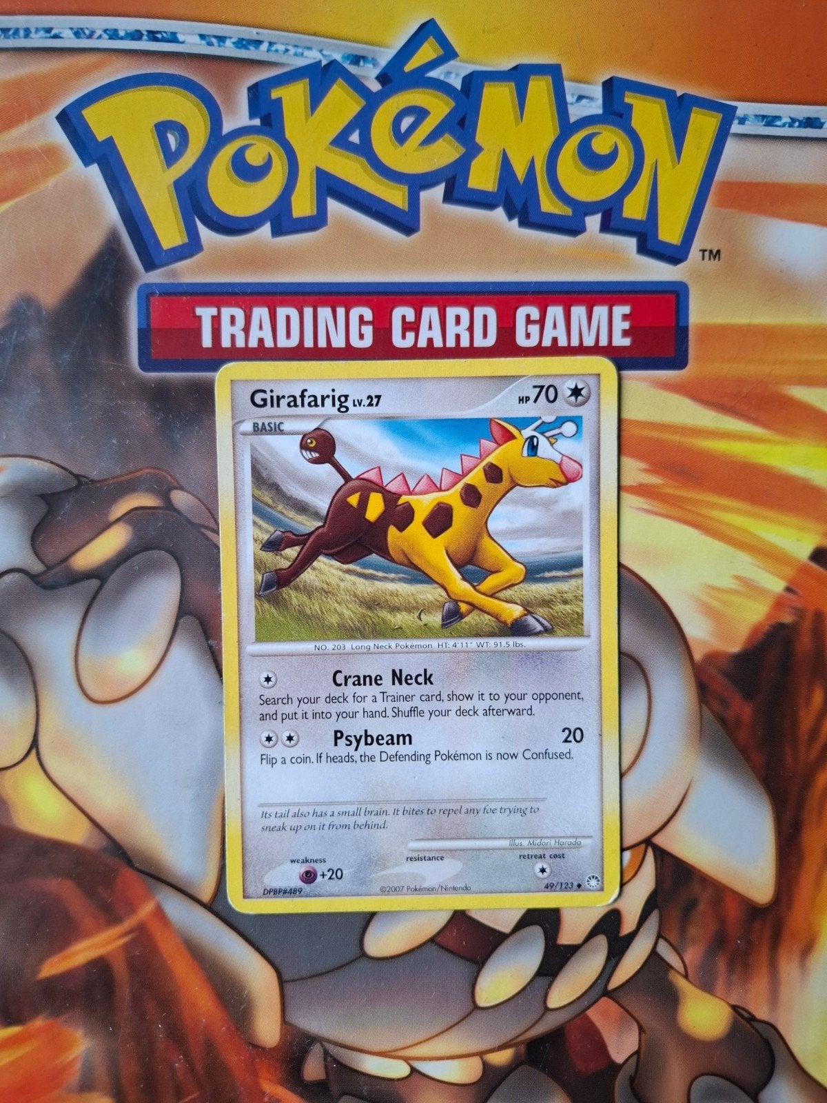Girafarig 49/123 Diamond&Pearl Mysterious treasures pokemon, Ophalen of Verzenden, Gebruikt, Losse kaart