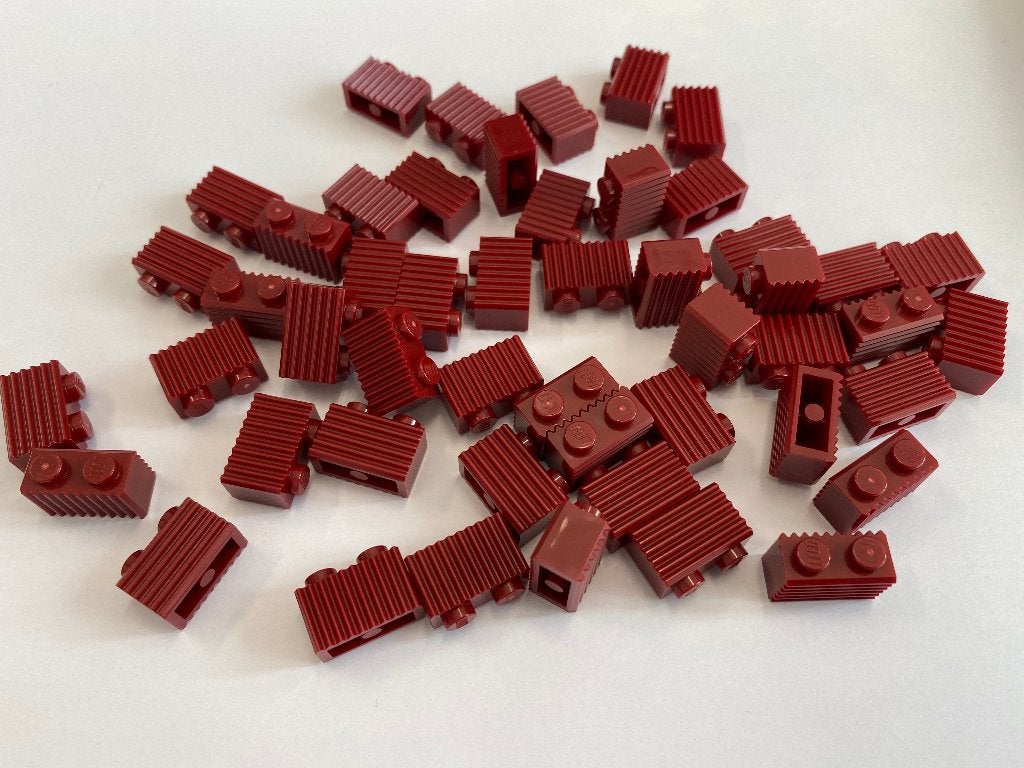 Partij 50x nieuwe 1x2 Lego grille stenen in diverse kleuren, Overige thema's, Lego, Nieuw, Ophalen of Verzenden