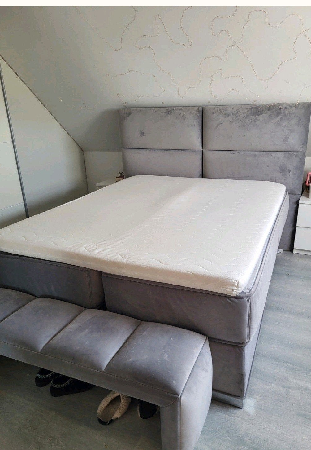 boxpring 160x200, Ophalen, Zo goed als nieuw, Tweepersoons, 160 cm