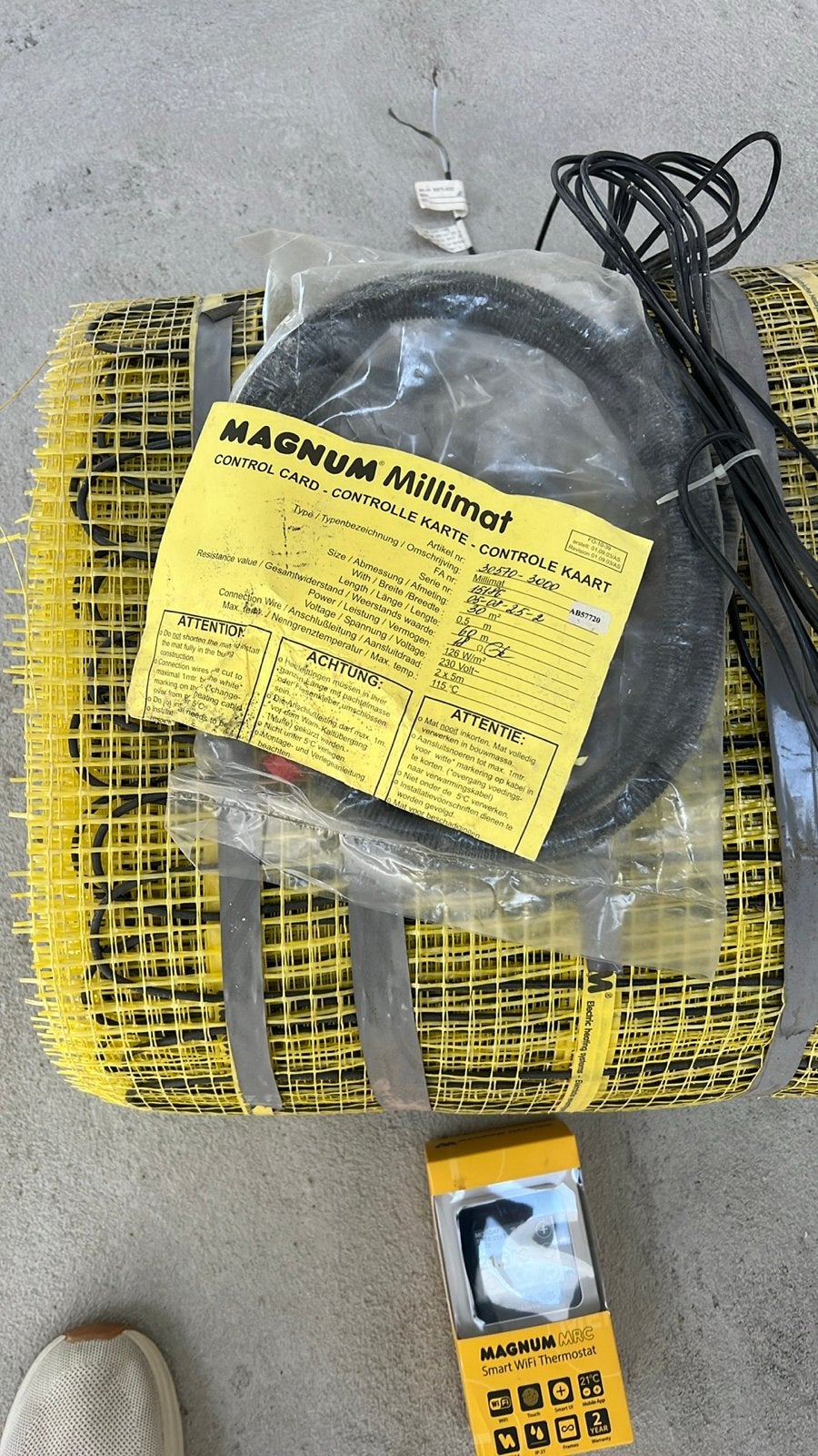 MAGNUM Millimat vloerverwarming met Smart Wifi Thermostaat, Ophalen, Minder dan 30 cm, Overige typen, Nieuw