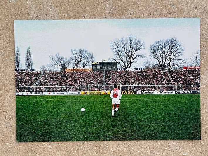 Org kl foto 30x20 cm Johan Cruijff Stadion De Meer 06-12-'81, Verzenden, Nieuw, Ajax, Poster, Plaatje of Sticker
