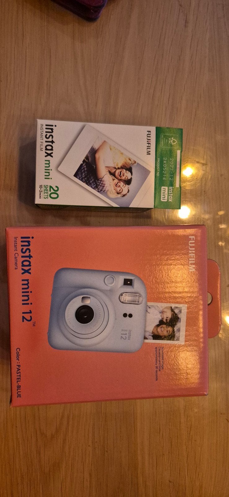 Fujifilm Instax Mini 12 Instant Camera Pastel Blauw + Film, Ingebouwde flitser, Accu, Nieuw, Instant camera