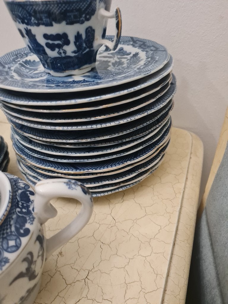 Vintage Chinees porseleinen servies 39-delig, Ophalen of Verzenden